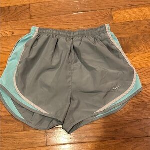 Nike Gray and Teal Athletic Shorts